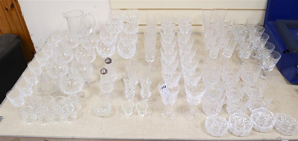 A part suite of Waterford table glassware
